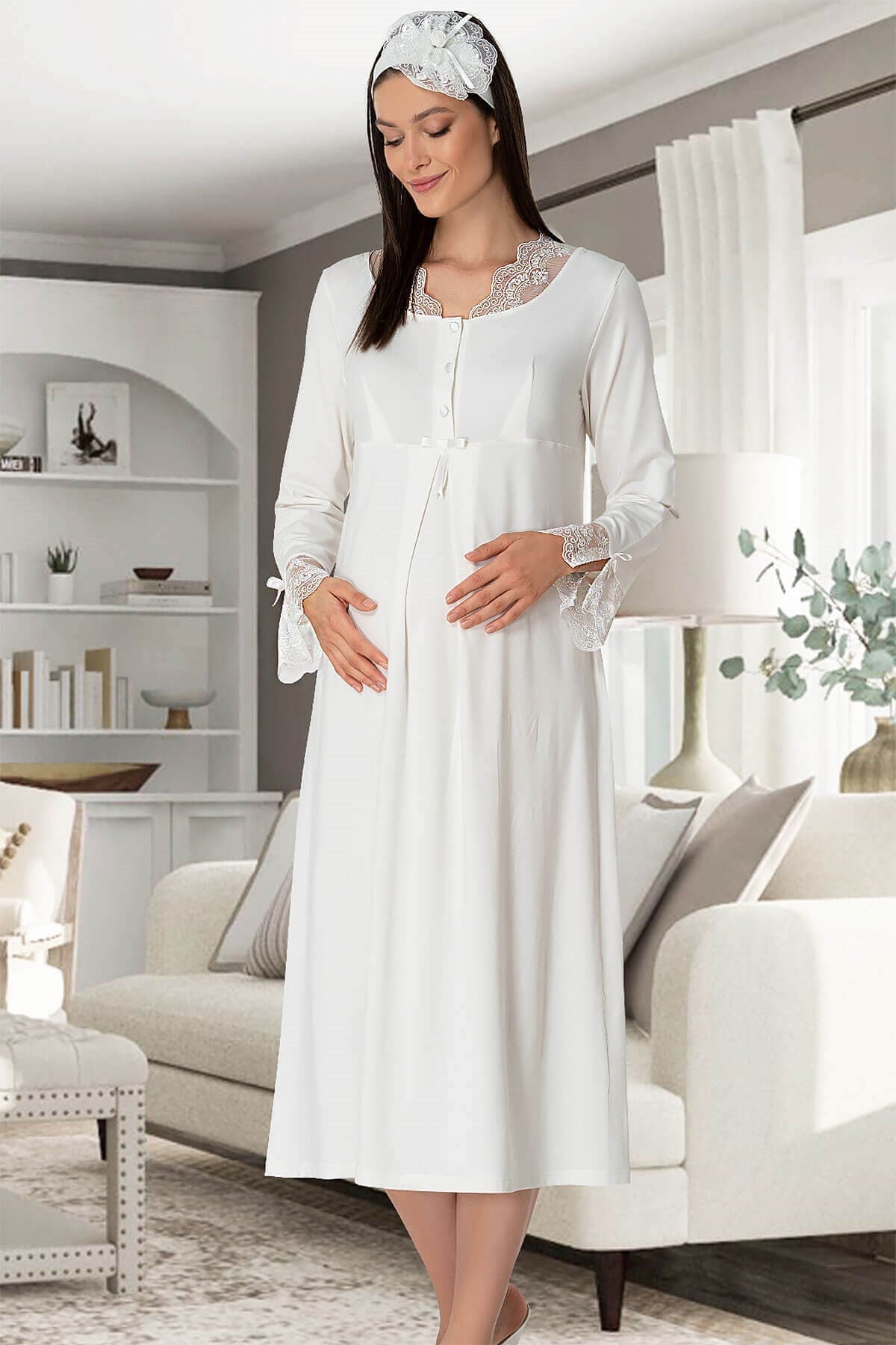 Shopymommy 5312 Olivia Maternity & Nursing Nightgown