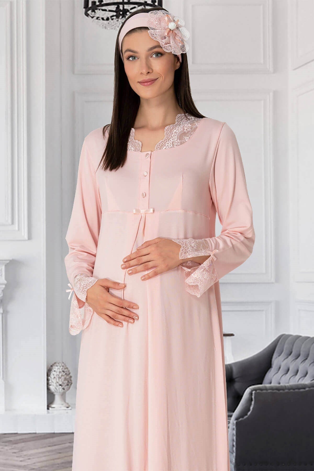 Shopymommy 5312 Olivia Maternity & Nursing Nightgown